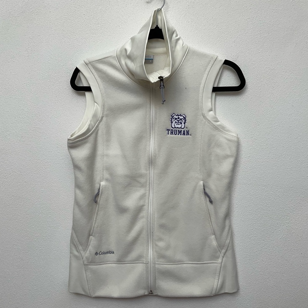 Columbia Truman State Kirksville Bulldogs Embroidered Off White Vest Size Medium